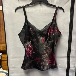 George branded cami top.  Purple and black floral print.